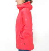 Womens Jack Wolfskin Barstow Trail 5016661 Tulip Red Zip Up Hooded Hiking Jacket